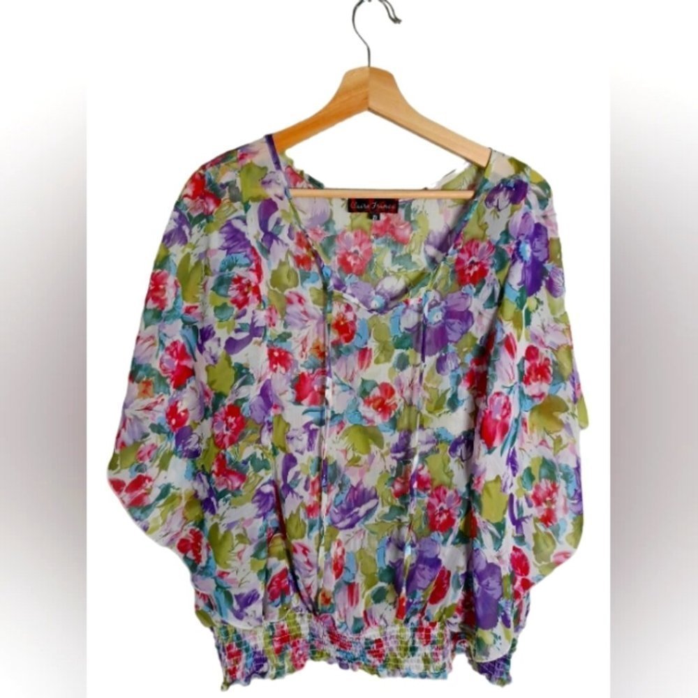Claire france sheer blouse